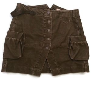 Levi’s Mini Skirt - Green Corduroy Combat Style